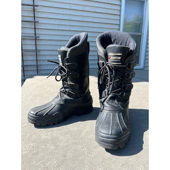 Baffin boots heavy duty insulated winter women’s 10/men’s 8 black snowmobile ice - Picture 1 of 10